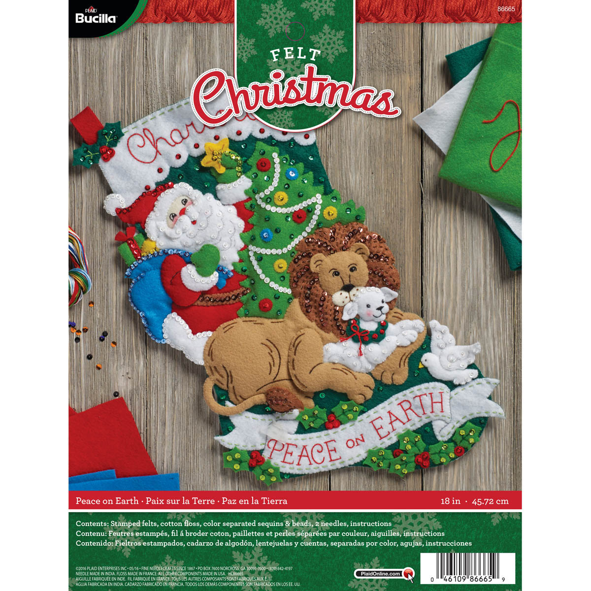 Bucilla ® Seasonal - Felt - Stocking Kits - Peace On Earth - 86665