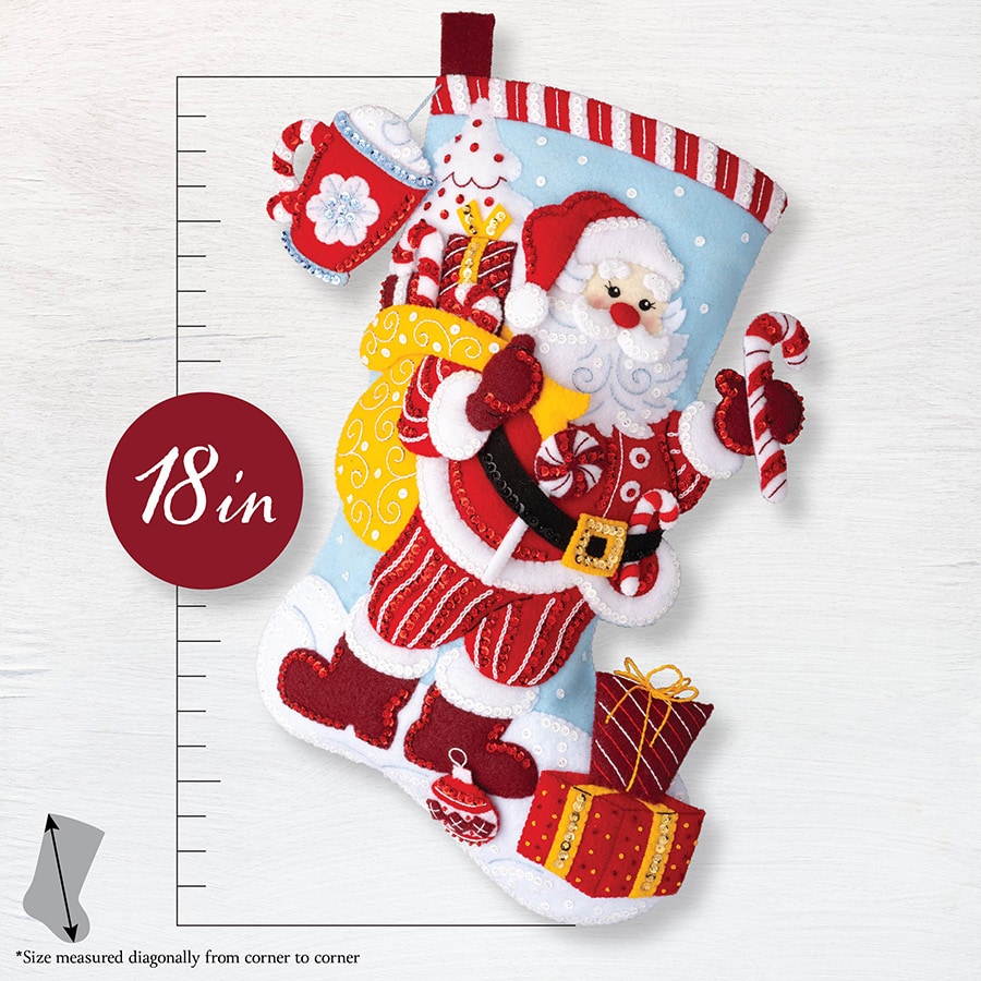 Bucilla ® Seasonal - Felt - Stocking Kits - Peppermint Santa - 89592E