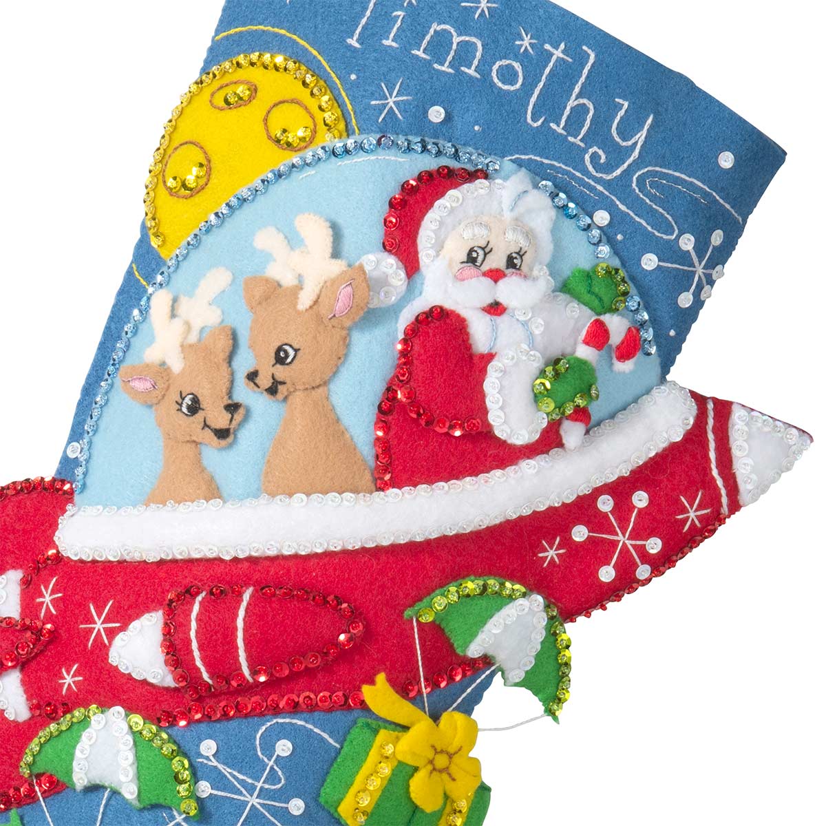 Bucilla ® Seasonal - Felt - Stocking Kits - Rocket Ship Santa - 89237E