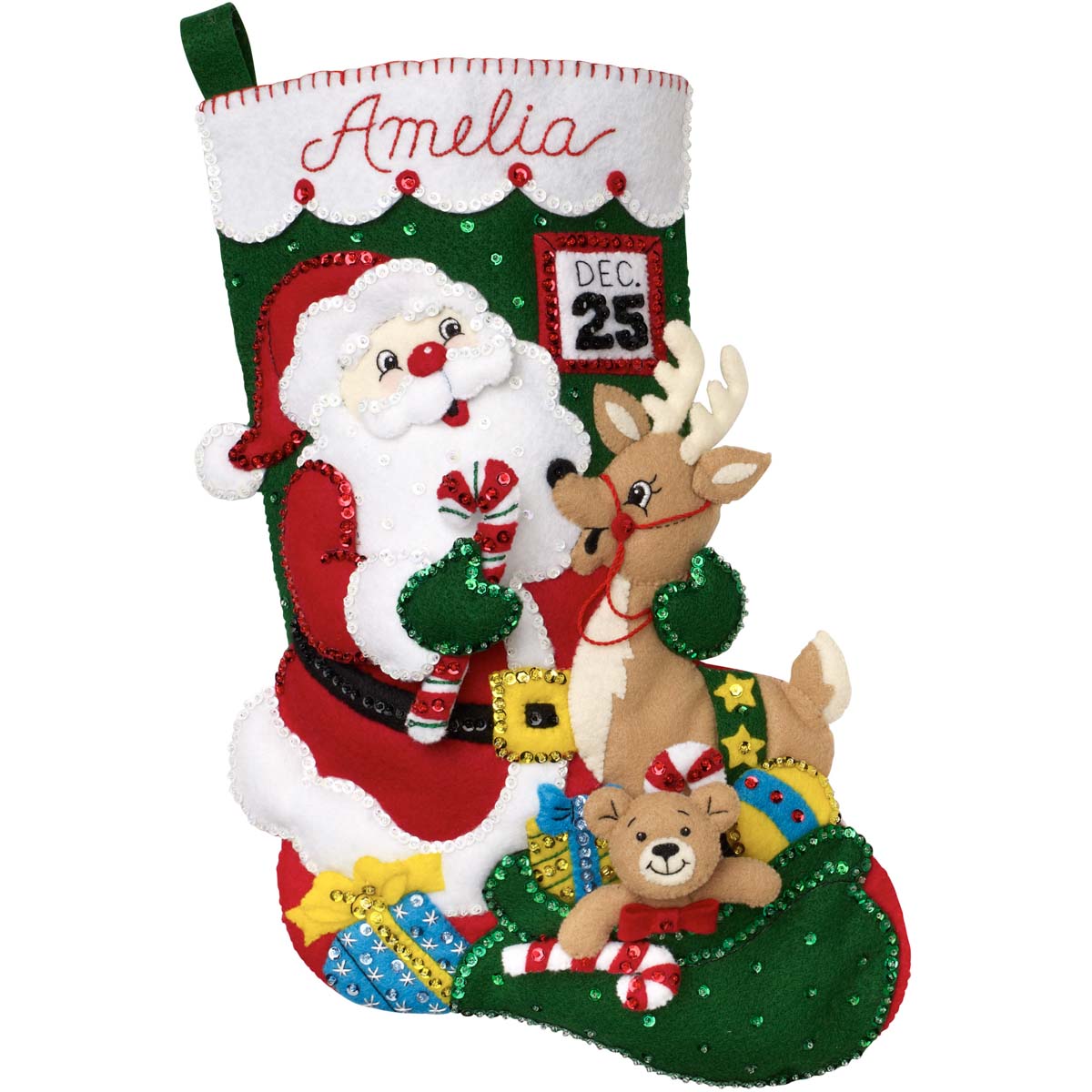 Bucilla ® Seasonal - Felt - Stocking Kits - Santa and Friends - 89330E