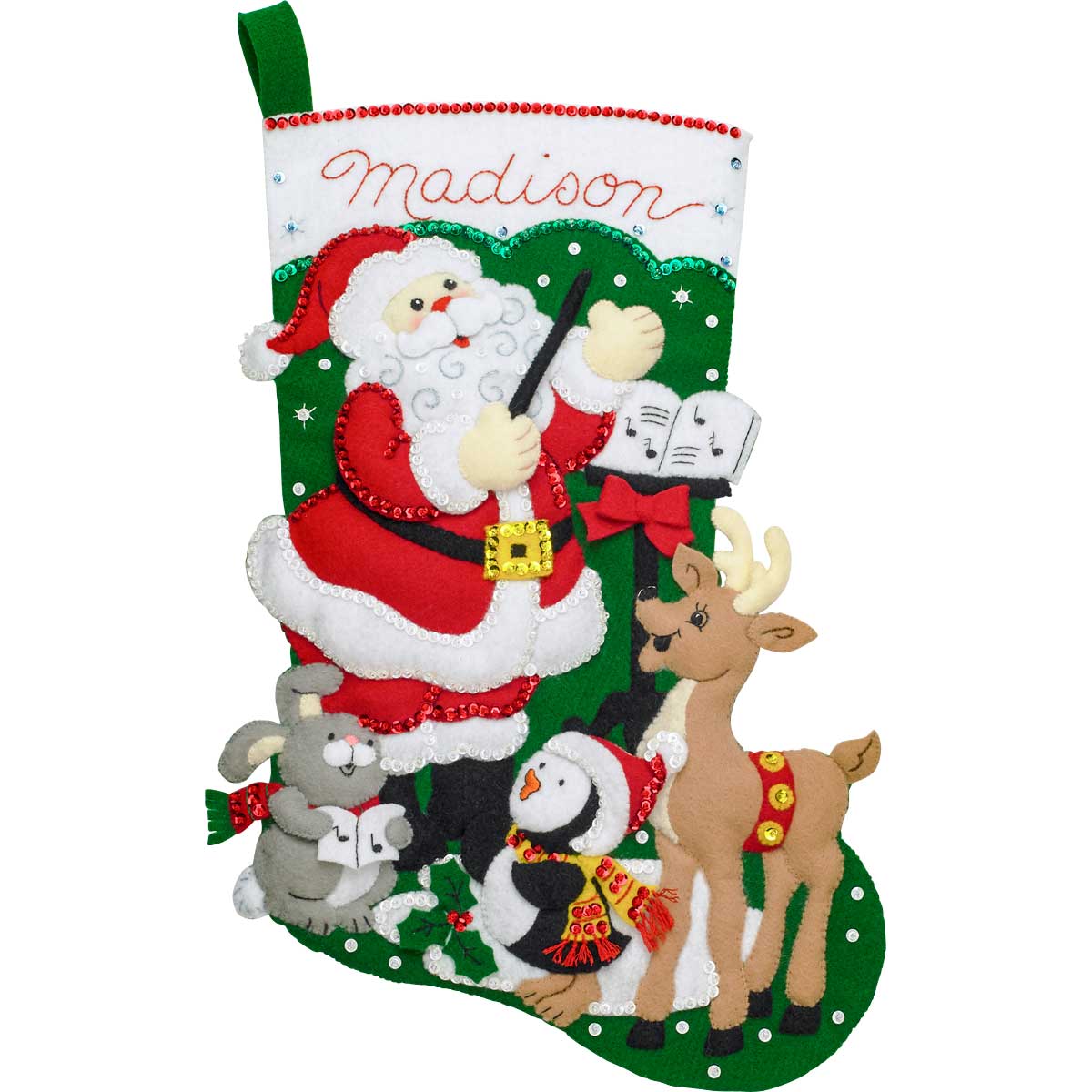 Bucilla ® Seasonal - Felt - Stocking Kits - Santa’s Choir Practice - 86930E