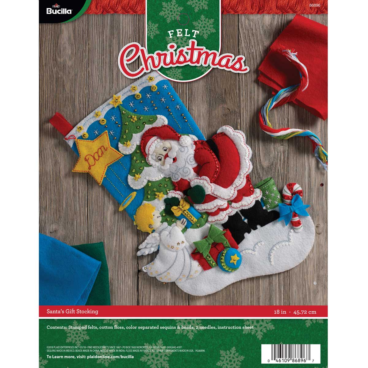 Bucilla ® Seasonal - Felt - Stocking Kits - Santa’s Gifts - 86896