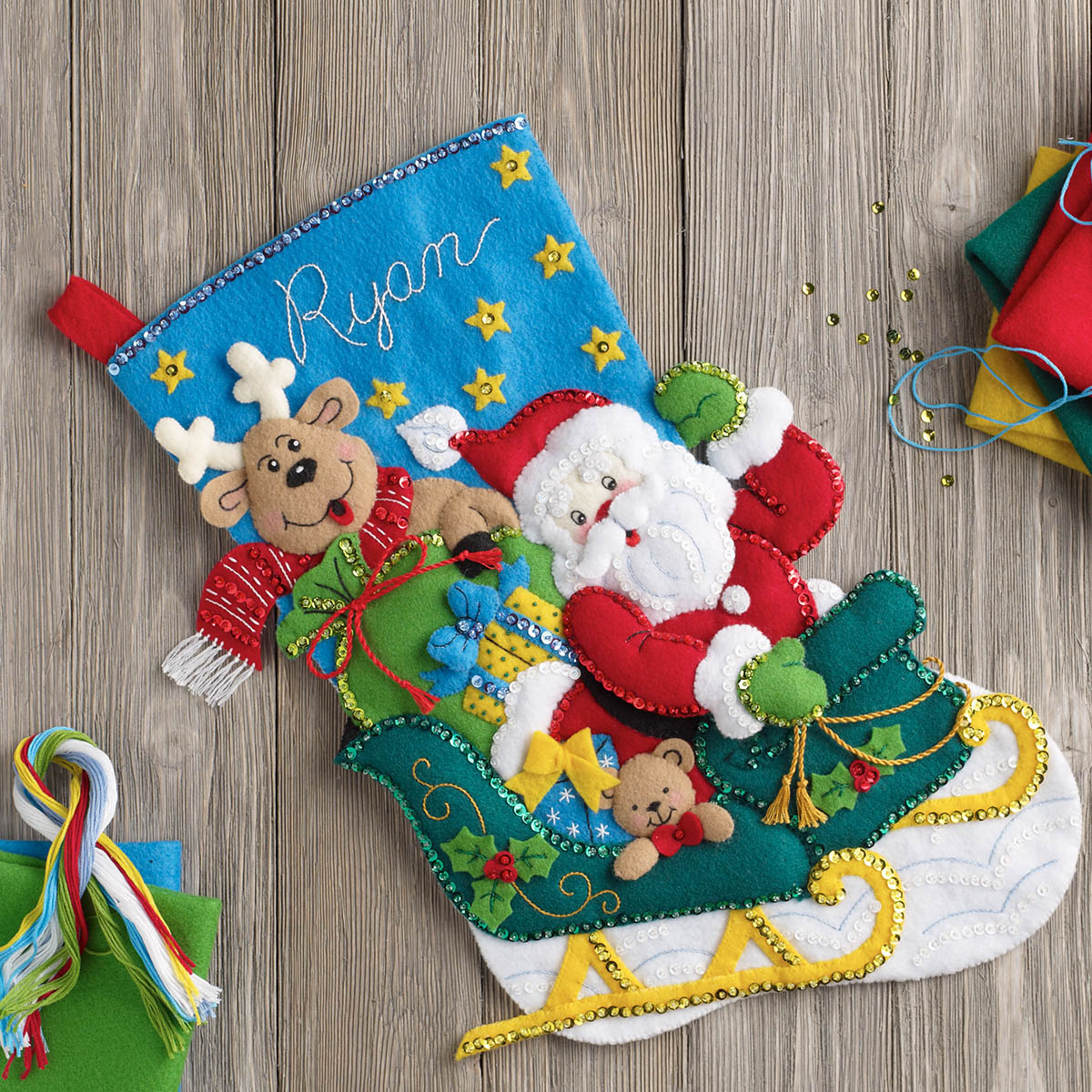 Bucilla ® Seasonal - Felt - Stocking Kits - Santa’s Helper - 86706