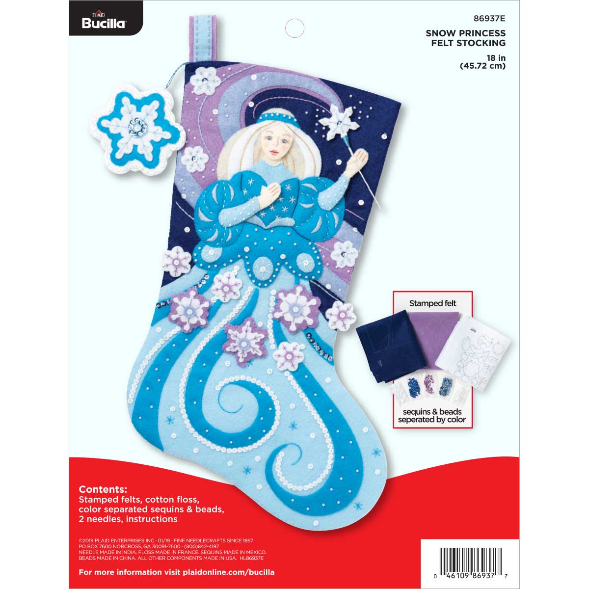 Bucilla ® Seasonal - Felt - Stocking Kits - Snow Princess - 86937E