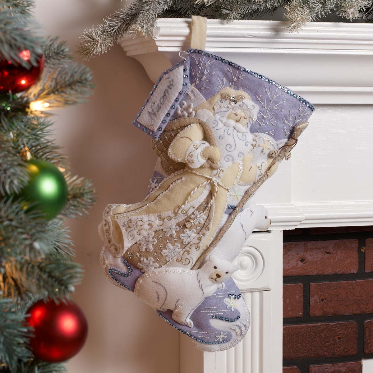 Bucilla ® Seasonal - Felt - Stocking Kits - Snowflake Santa - 89257E