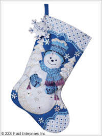 Bucilla ® Seasonal - Felt - Stocking Kits - Snowflake Snowman - 86059
