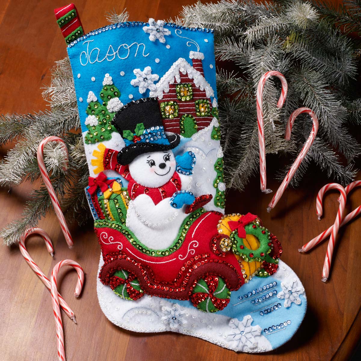Bucilla ® Seasonal - Felt - Stocking Kits - Snowman Deliveries - 89456E
