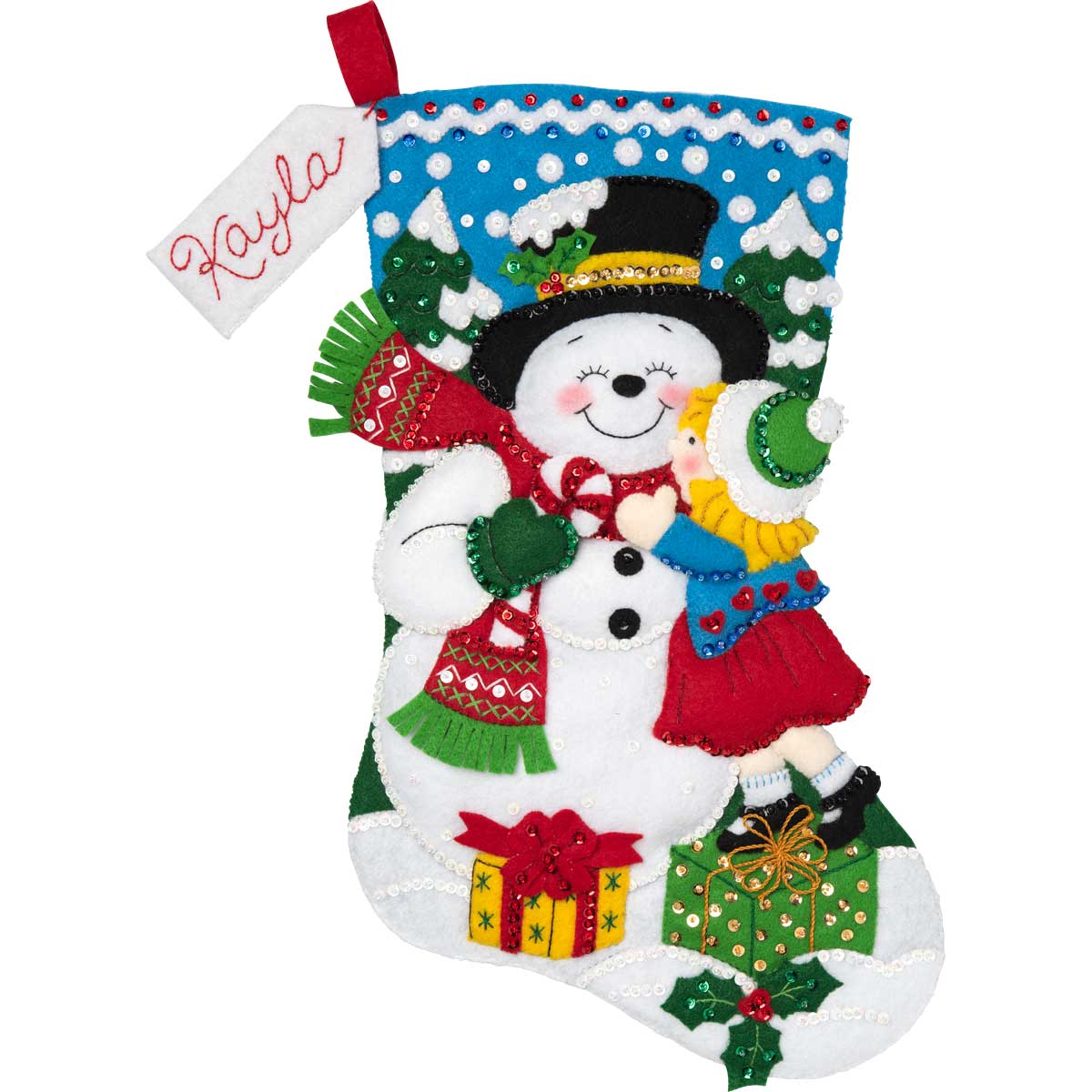 Bucilla ® Seasonal - Felt - Stocking Kits - Snowman Kisses - 86905E