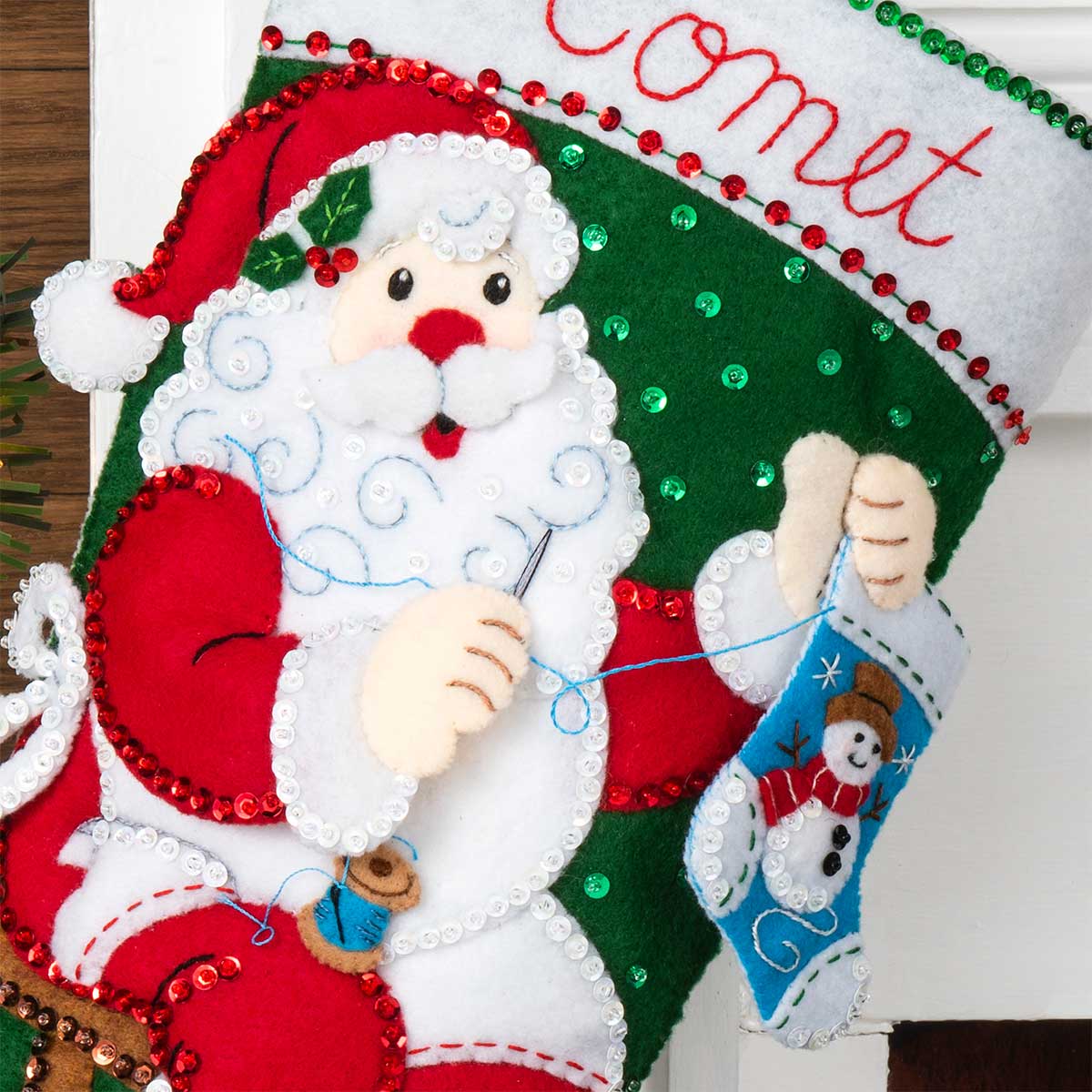 Bucilla ® Seasonal - Felt - Stocking Kits - Stitching Santa - 89234E