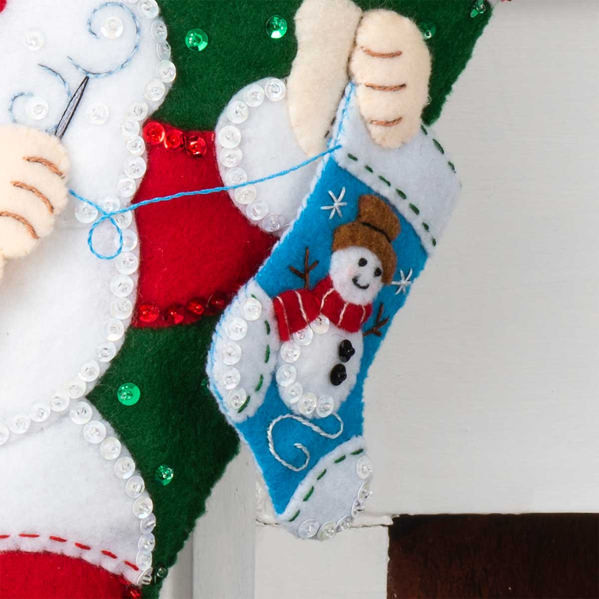 Bucilla ® Seasonal - Felt - Stocking Kits - Stitching Santa - 89234E