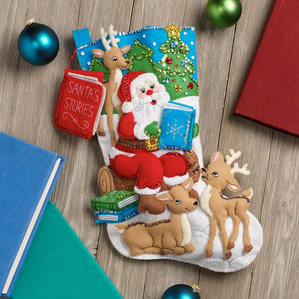 Bucilla ® Seasonal - Felt - Stocking Kits - Story Time Santa - 89482E
