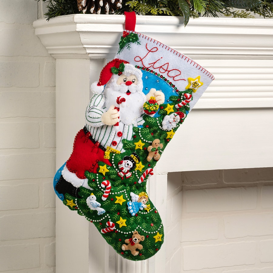 Bucilla ® Seasonal - Felt - Stocking Kits - Trimming the Tree Santa - 89564E