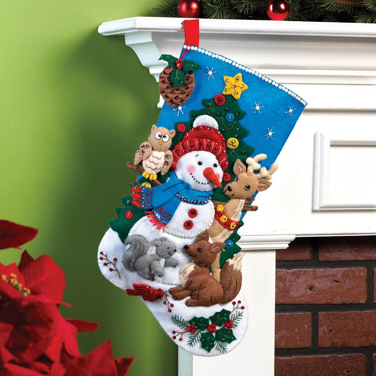Bucilla ® Seasonal - Felt - Stocking Kits - Woodland Snowman - 86505