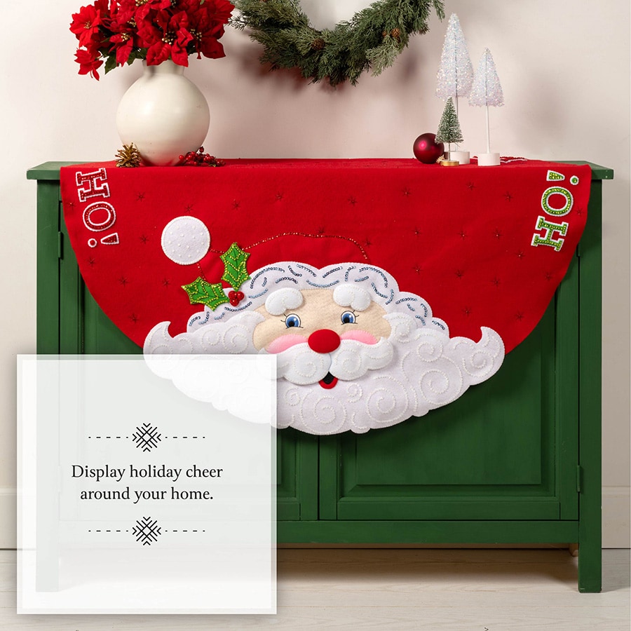 Bucilla ® Seasonal - Felt - Tree Skirt Kits - Jolly Santa - 89640E