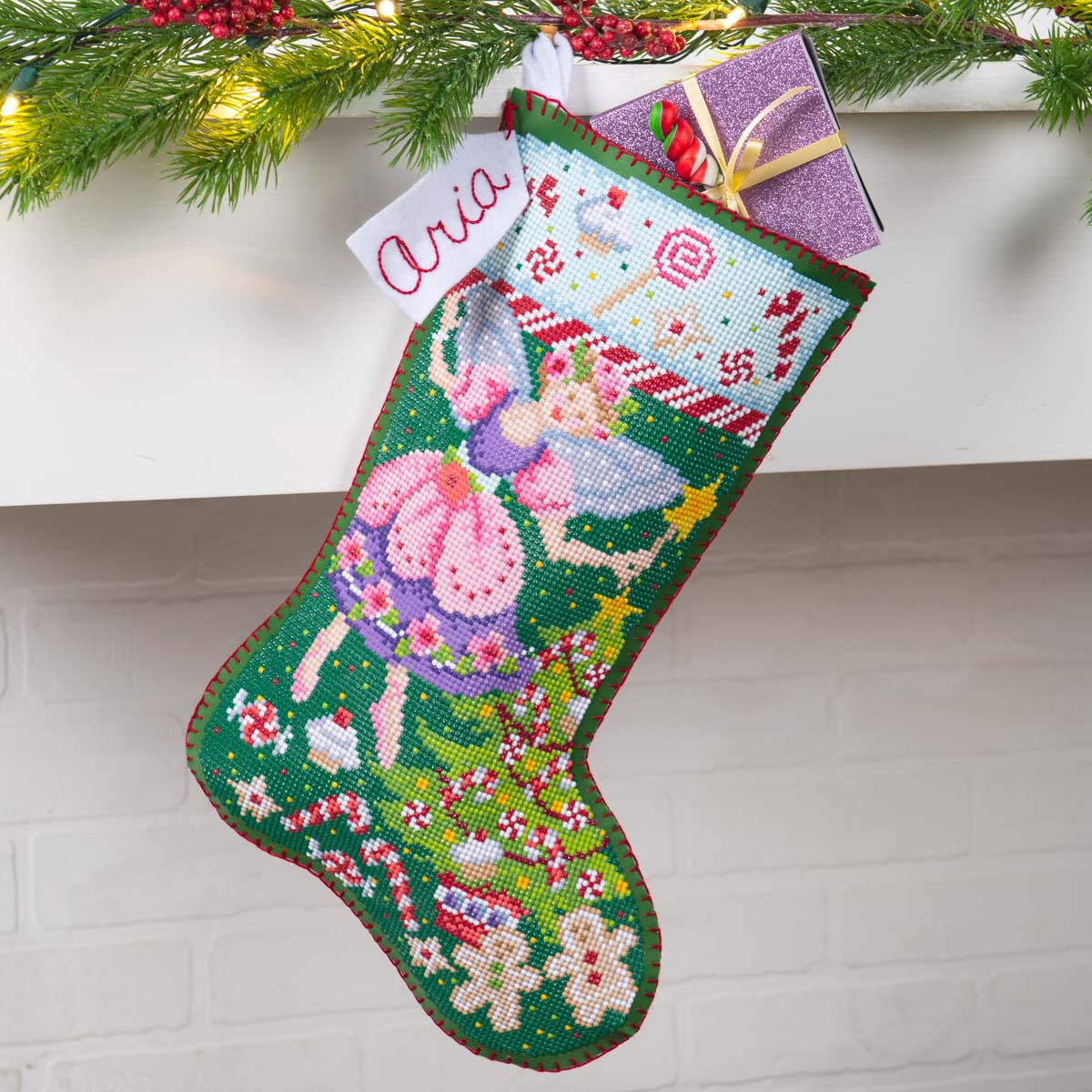 Bucilla ® Seasonal - Gem Dots - Stocking Kits - Sugar Plum Fairy - 89320E