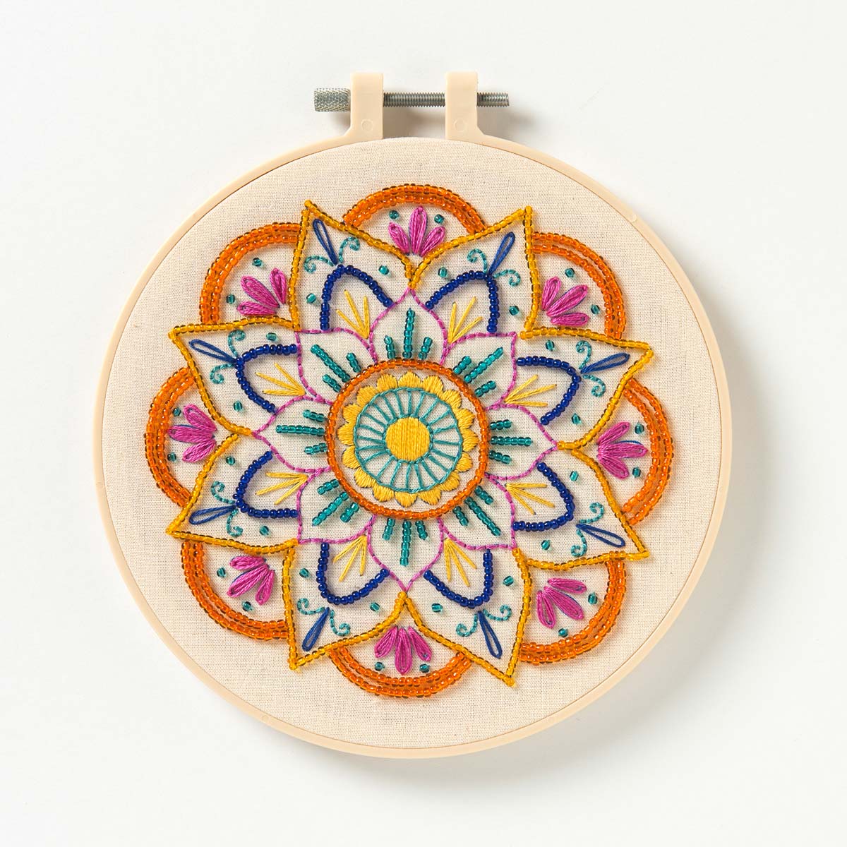 Bucilla ® Stamped Beaded Embroidery - Jeweld Mandala - 49337E