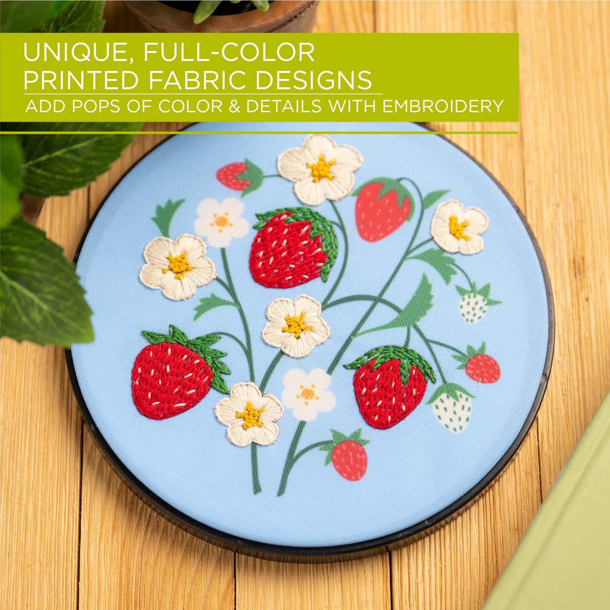 Bucilla ® Stamped Embroidery - Full Color - Strawberry Field - 49458E