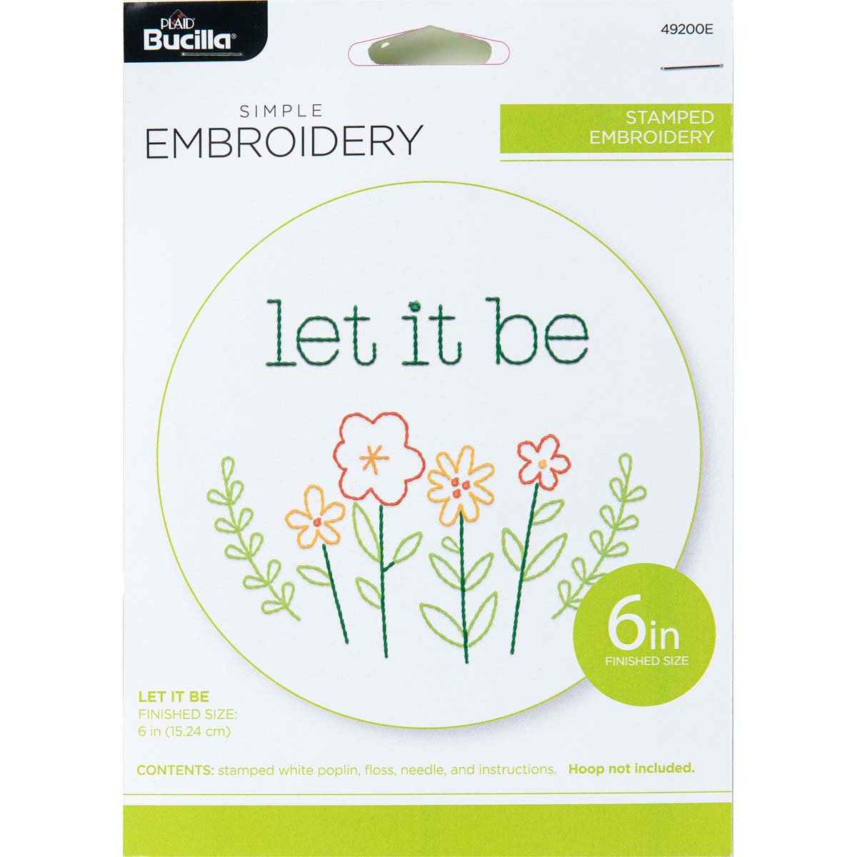 Bucilla ® Stamped Embroidery - Let It Be - 49200E
