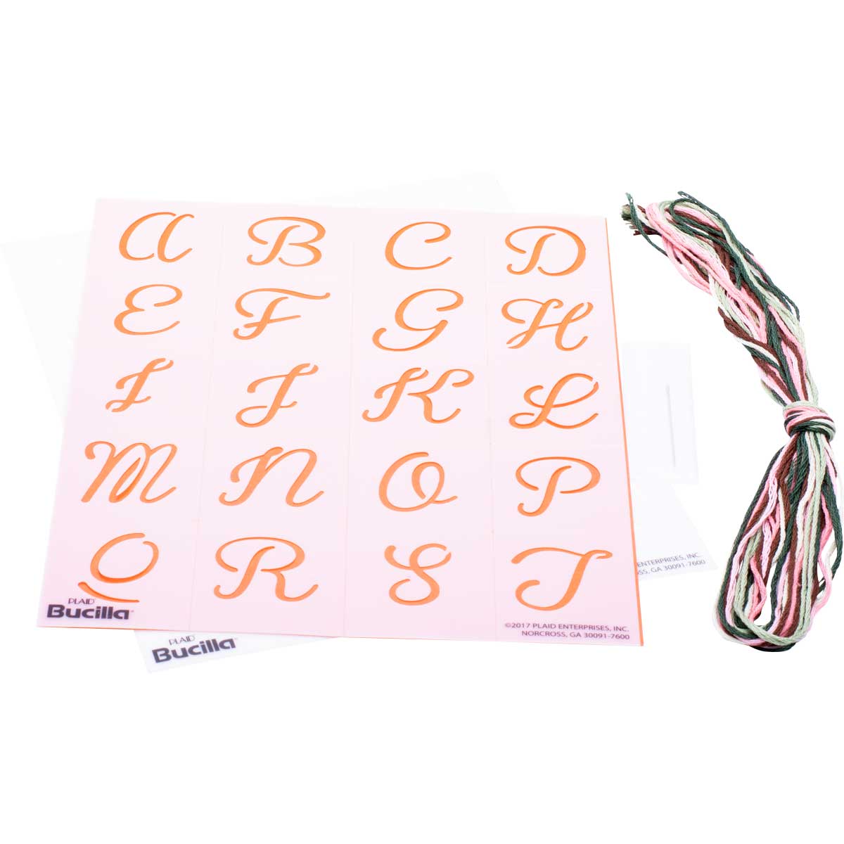 Bucilla ® Stamped Embroidery - Lettering & Monogramming Template - Script Font - 47809E