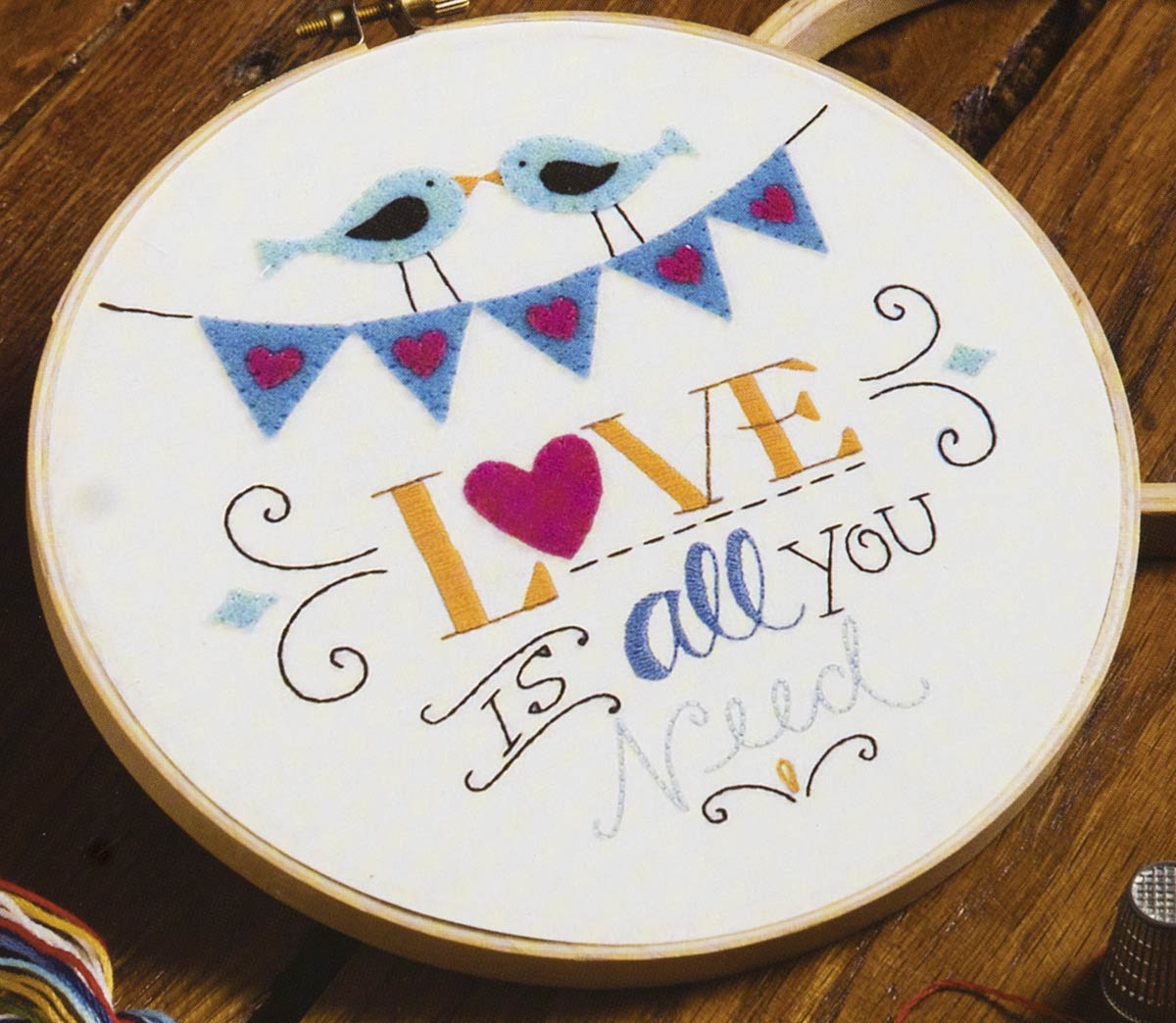 Bucilla ® Stamped Embroidery - Love is All You Need - WM47643E