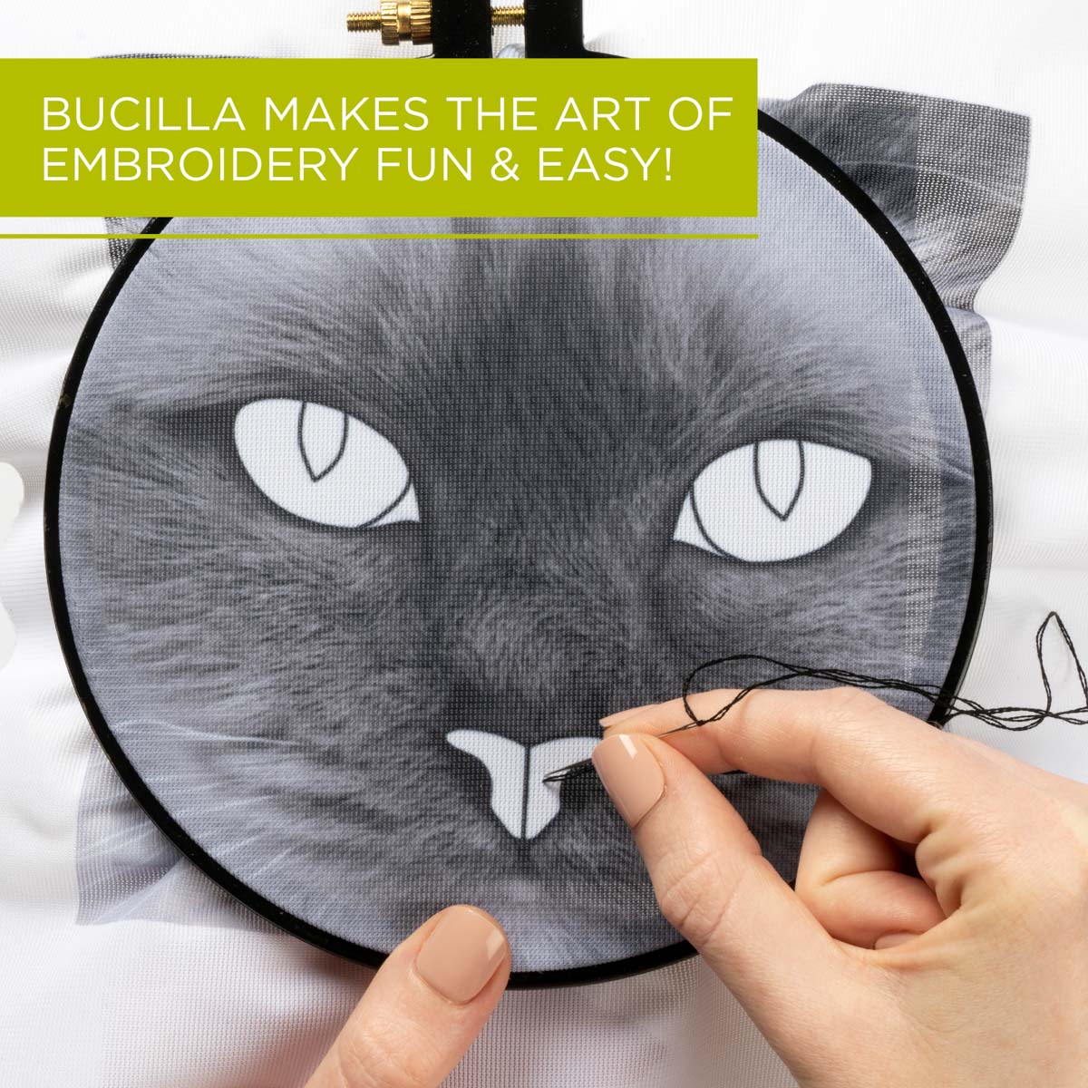 Bucilla ® Stamped Embroidery - Photographic - Cat Eyes - 49453E