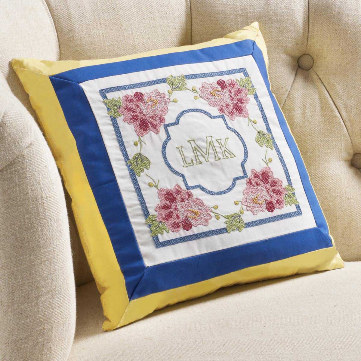 Bucilla Waverly Charmed Collection Stamped Pillow - 47777