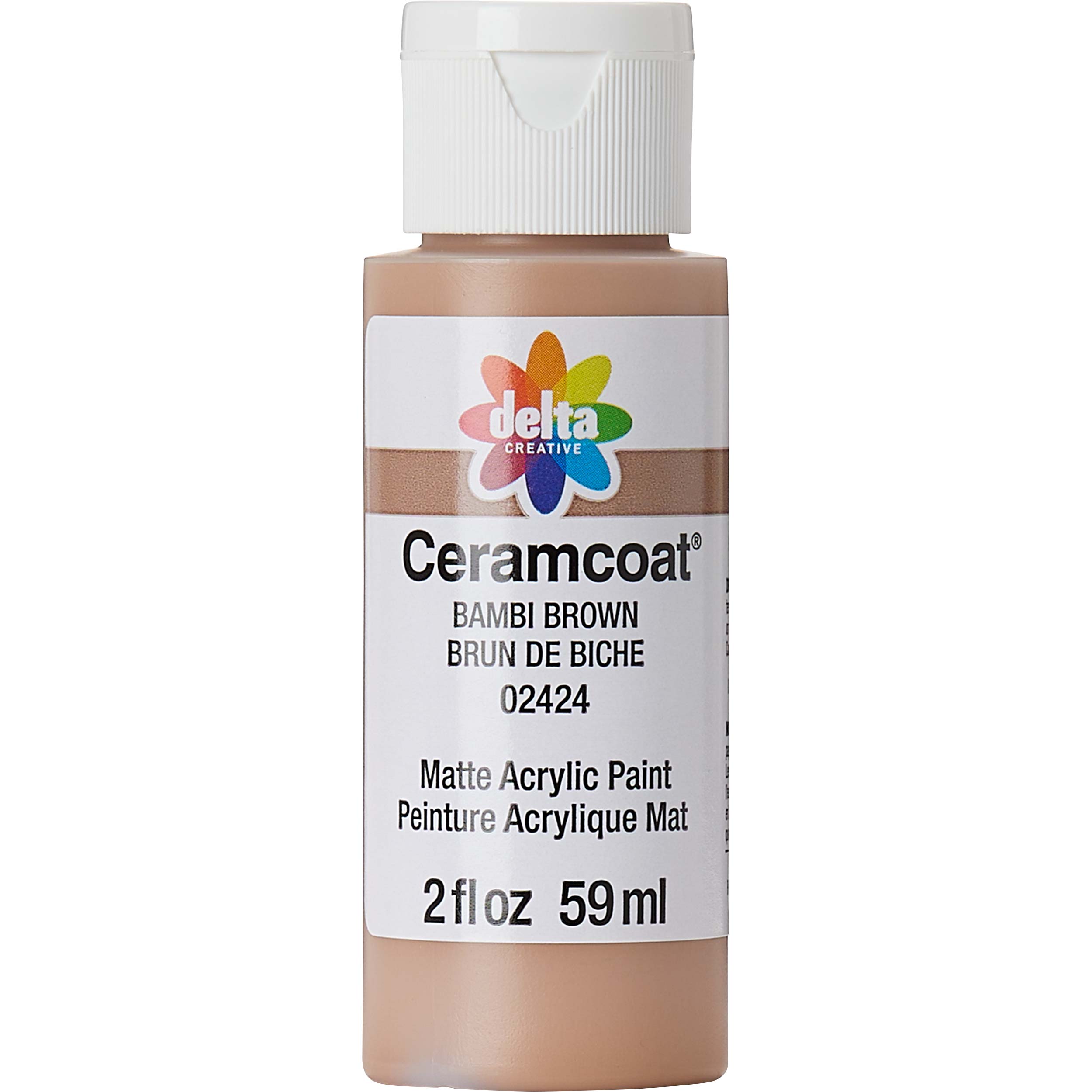 Delta Ceramcoat Acrylic Paint - Bambi Brown, 2 oz. - 024240202W