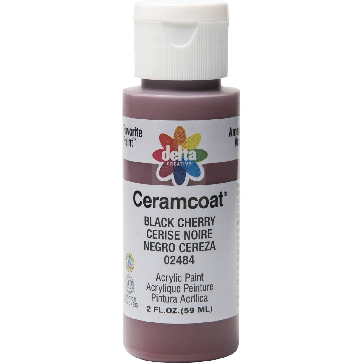 Delta Ceramcoat Acrylic Paint - Black Cherry, 2 oz. - 024840202W