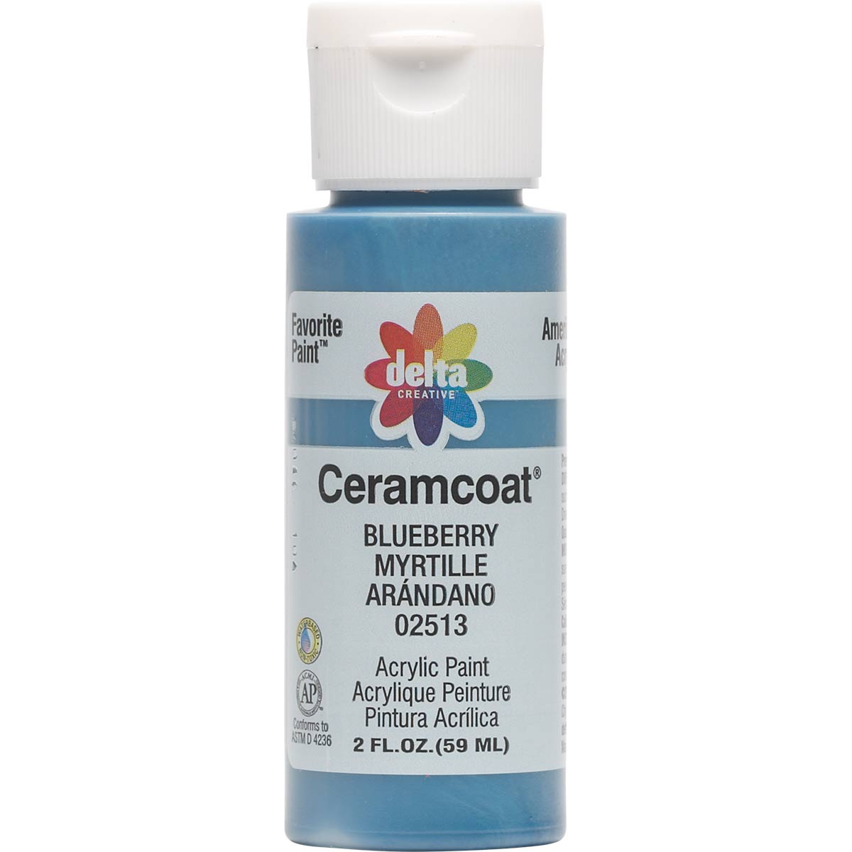 Delta Ceramcoat Acrylic Paint - Blueberry, 2 oz. - 025130202W