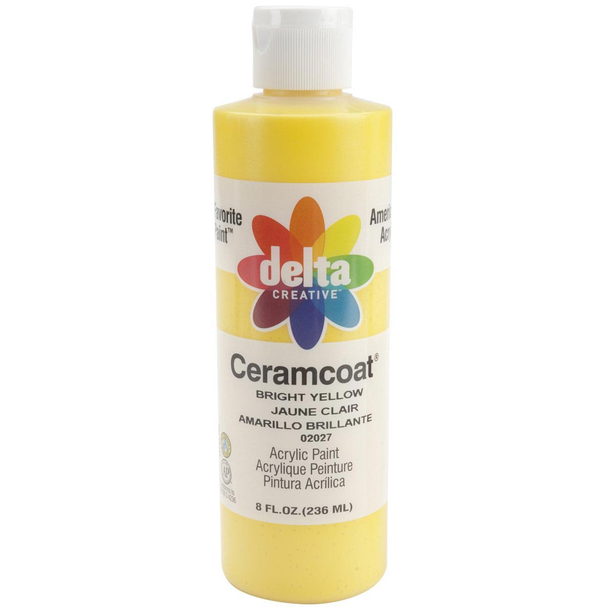 Delta Ceramcoat ® Acrylic Paint - Bright Yellow, 8 oz. - 020270802W