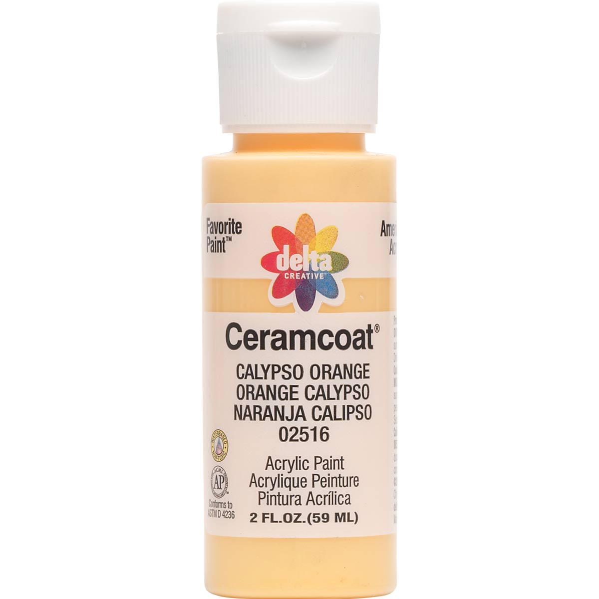 Delta Ceramcoat Acrylic Paint - Calypso Orange, 2 oz. - 025160202W