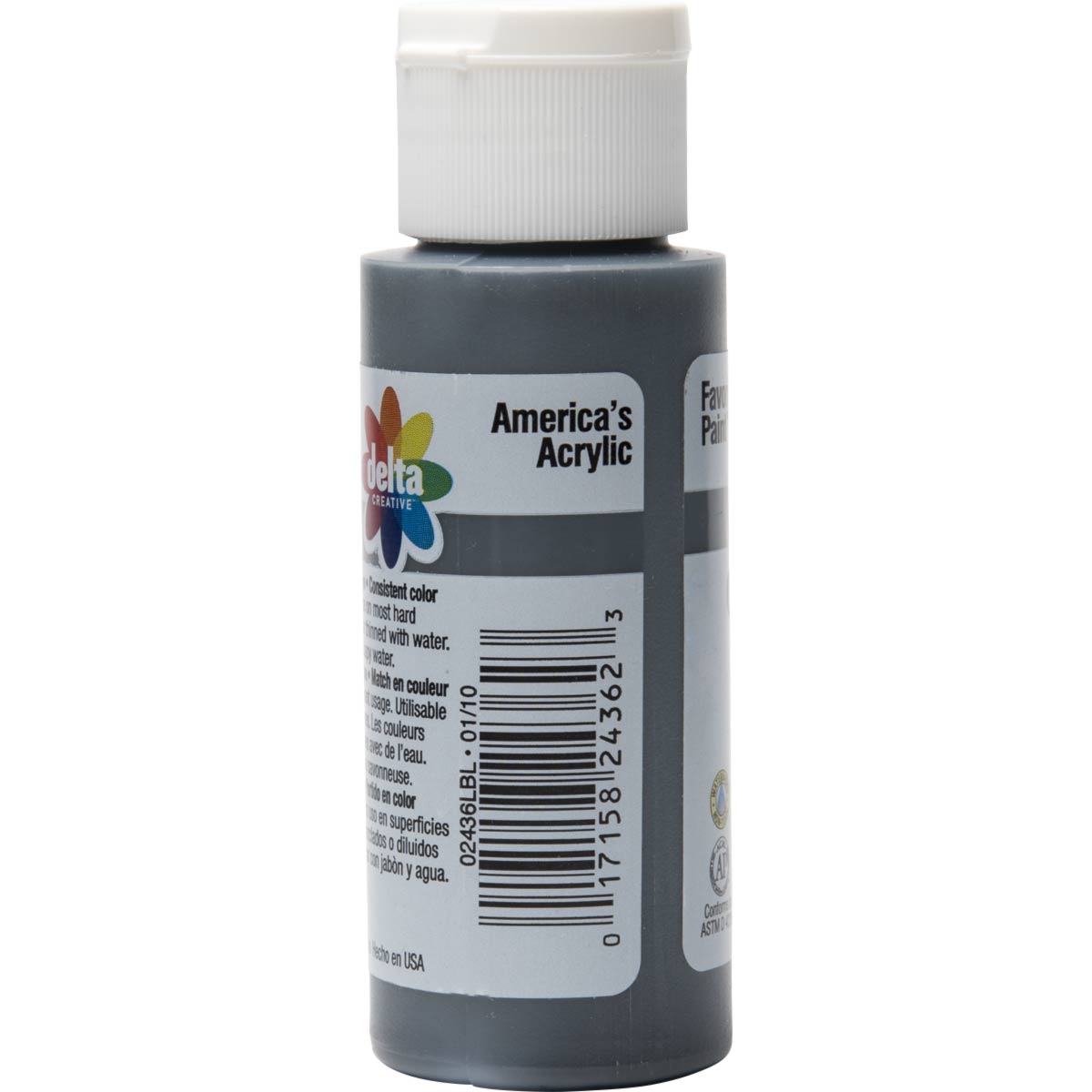 Delta Ceramcoat Acrylic Paint - Charcoal, 2 oz. - 024360202W
