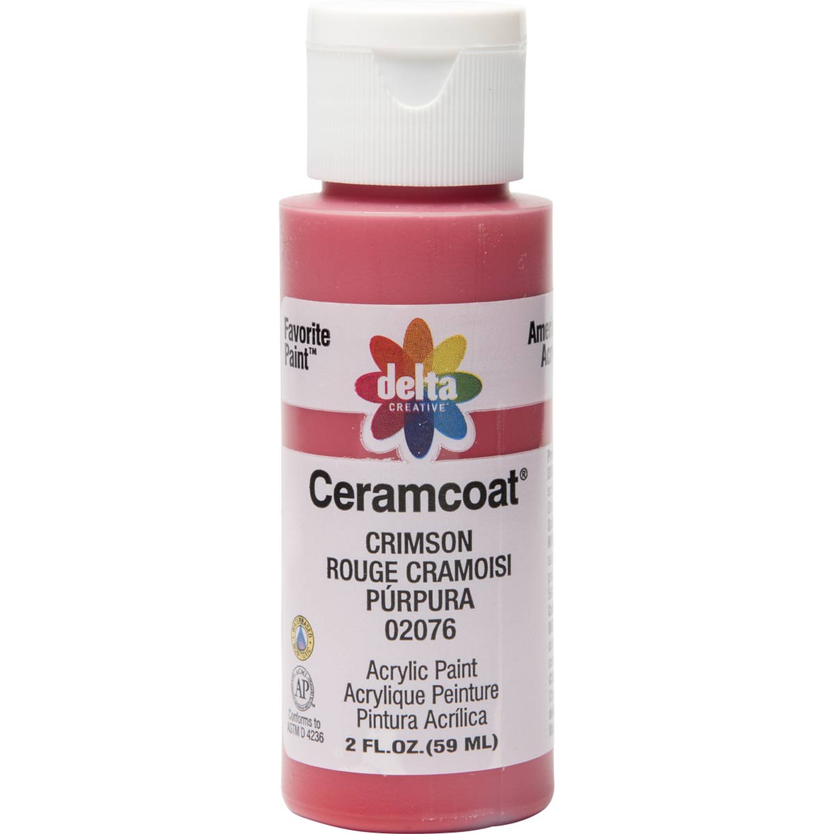 Delta Ceramcoat Acrylic Paint - Crimson, 2 oz. - 020760202W