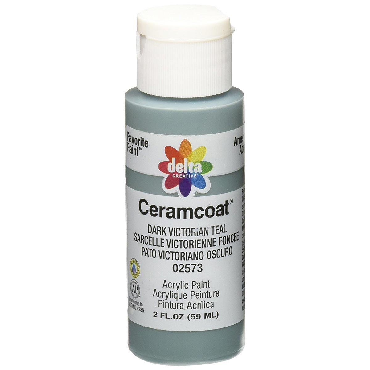 Delta Ceramcoat Acrylic Paint - Dark Victorian Teal, 2 oz. - 025730202W