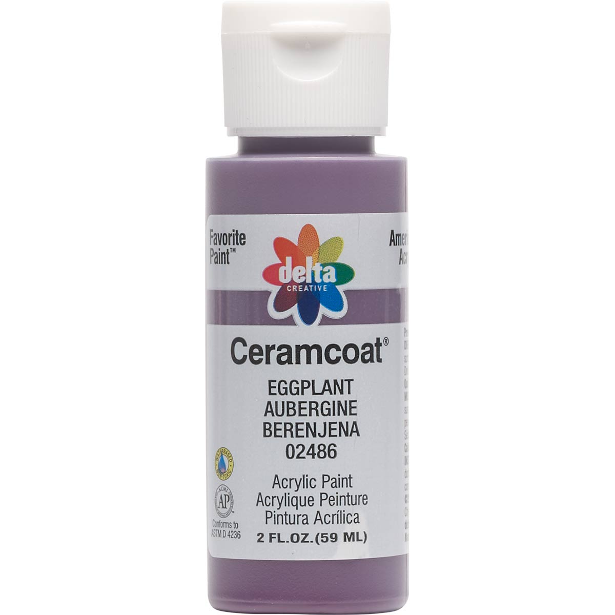 Delta Ceramcoat Acrylic Paint - Eggplant, 2 oz. - 024860202W