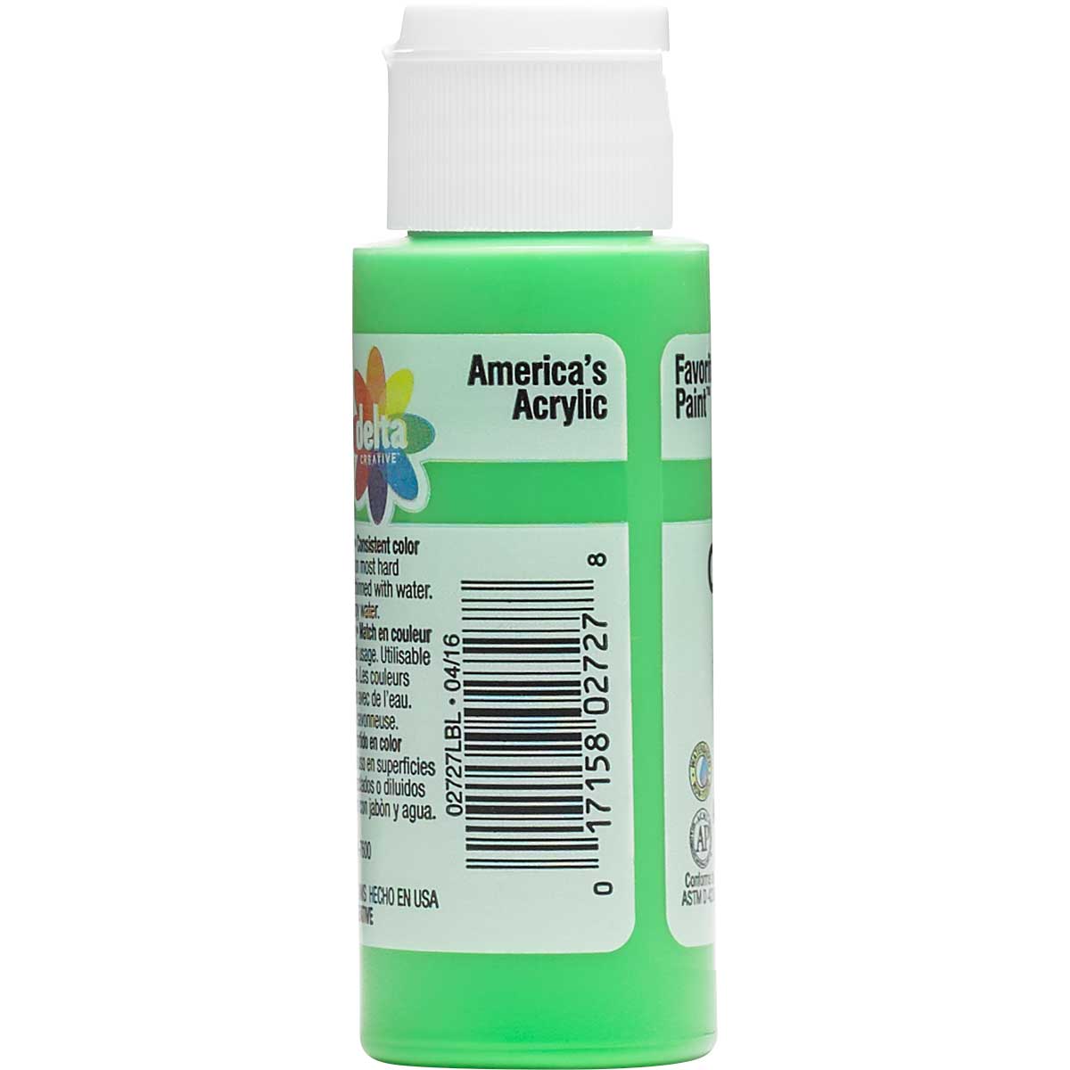 Delta Ceramcoat Acrylic Paint - Electric Lime, 2 oz. - 02727
