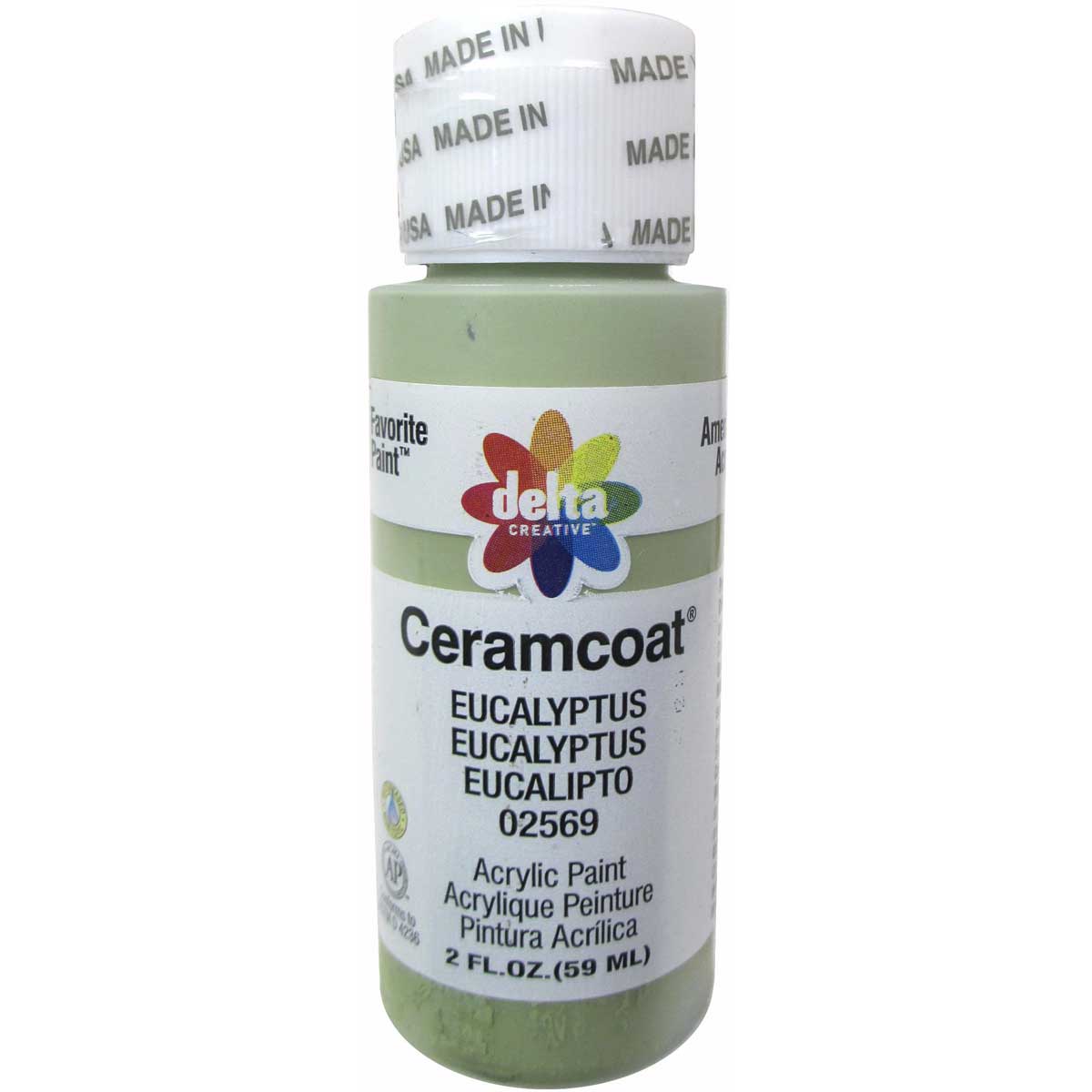 Delta Ceramcoat Acrylic Paint - Eucalyptus, 2 oz. - 025690202W