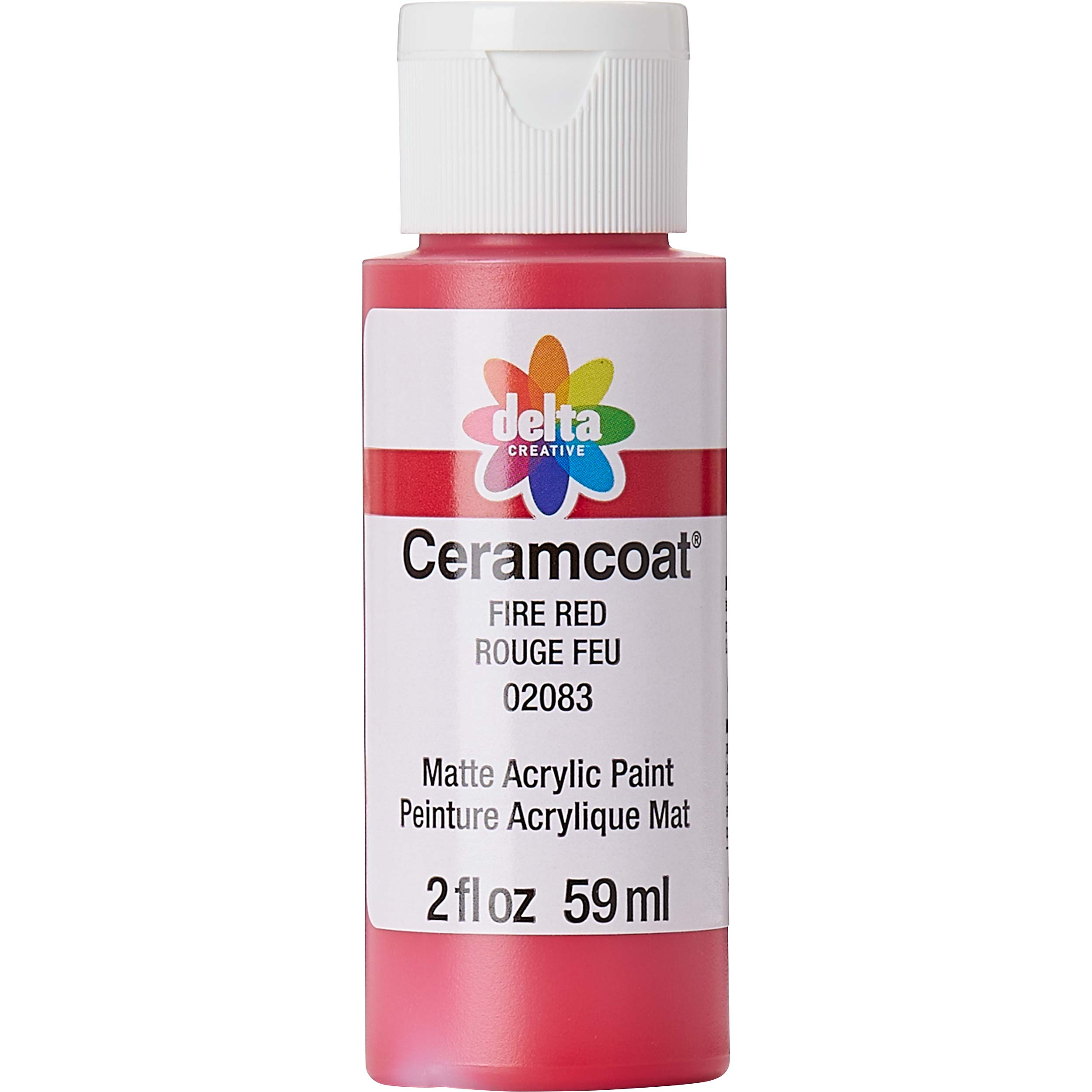 Delta Ceramcoat Acrylic Paint - Fire Red, 2 oz. - 020830202W