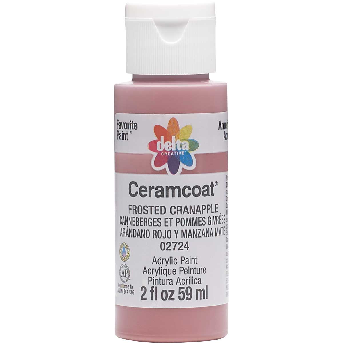 Delta Ceramcoat Acrylic Paint - Frosted Cranapple, 2 oz. - 02724
