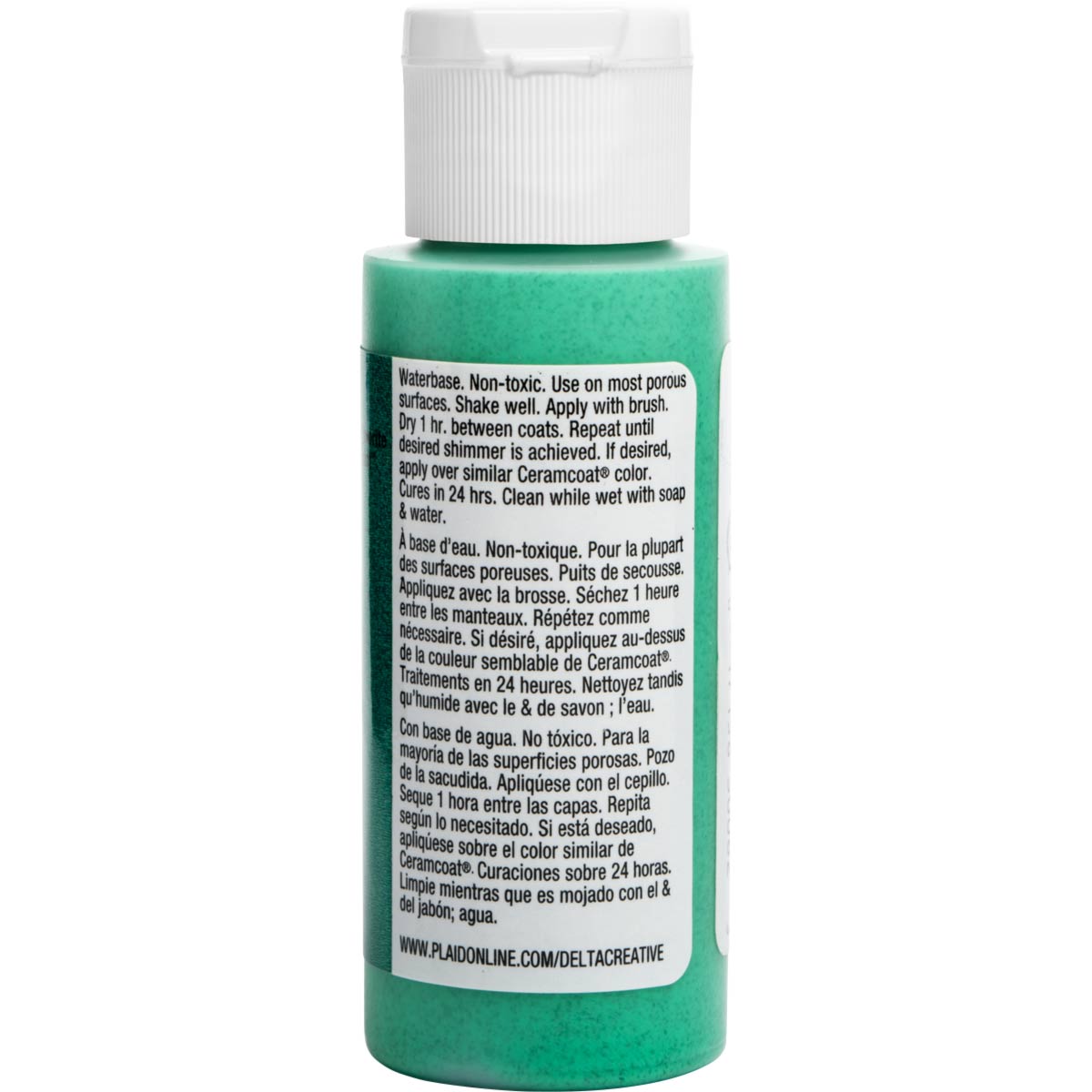 Delta Ceramcoat ® Acrylic Paint - Glitter Green, 2 oz. - 03006
