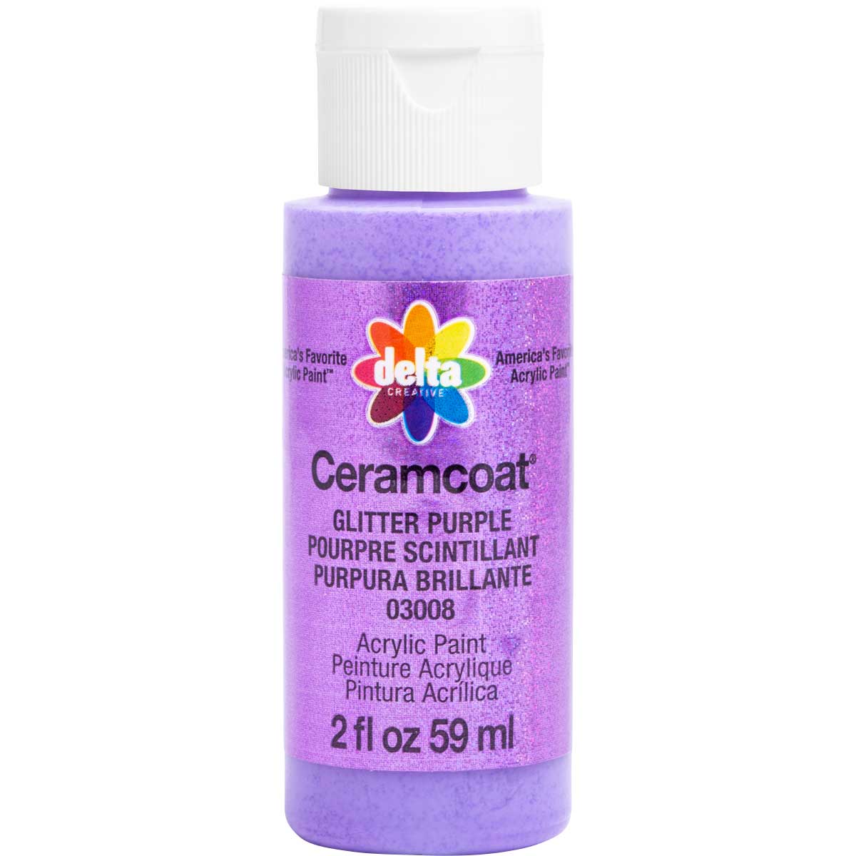 Delta Ceramcoat ® Acrylic Paint - Glitter Purple, 2 oz. - 03008