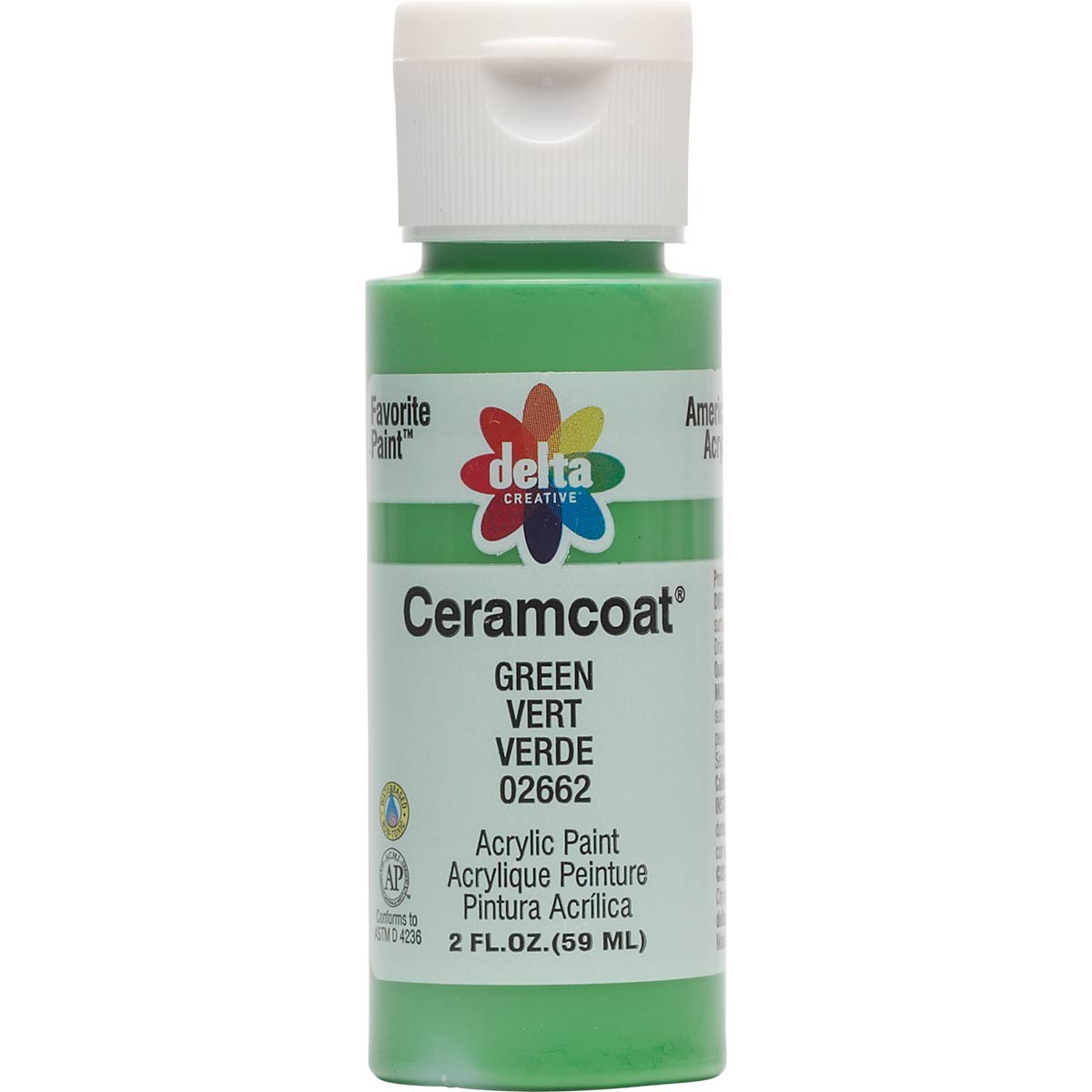 Delta Ceramcoat Acrylic Paint - Green, 2 oz. - 026620202W