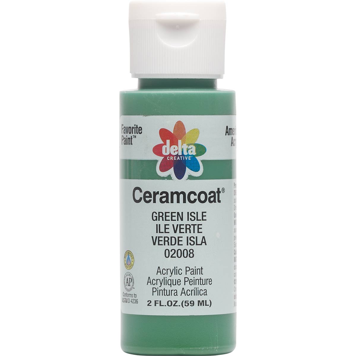 Delta Ceramcoat Acrylic Paint - Green Isle, 2 oz. - 020080202W