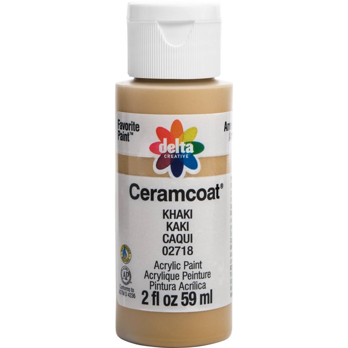 Delta Ceramcoat Acrylic Paint - Khaki, 2 oz. - 02718
