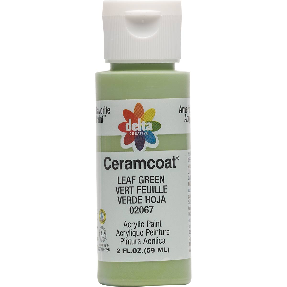 Delta Ceramcoat Acrylic Paint - Leaf Green, 2 oz. - 020670202W
