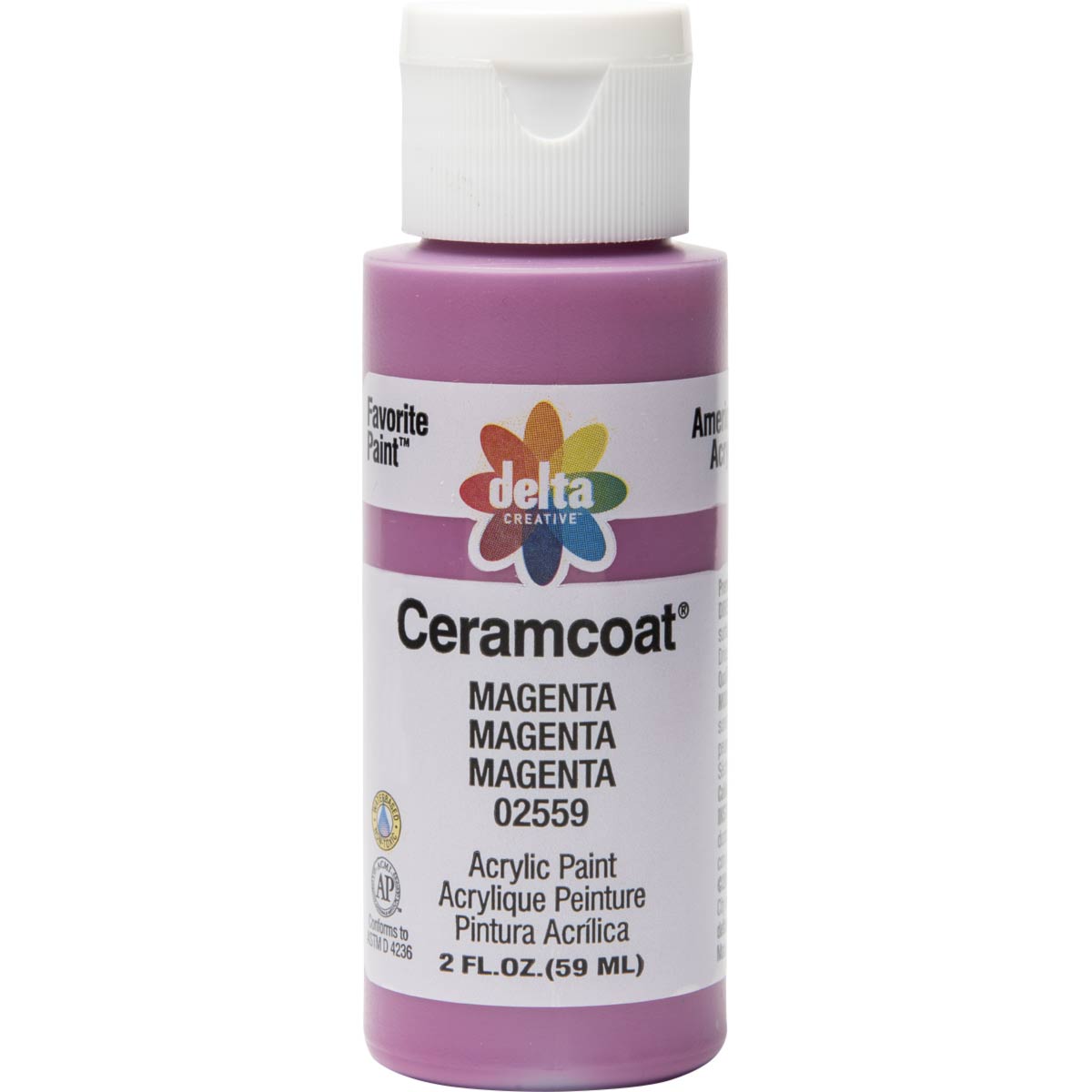 Delta Ceramcoat Acrylic Paint - Magenta, 2 oz. - 025590202W