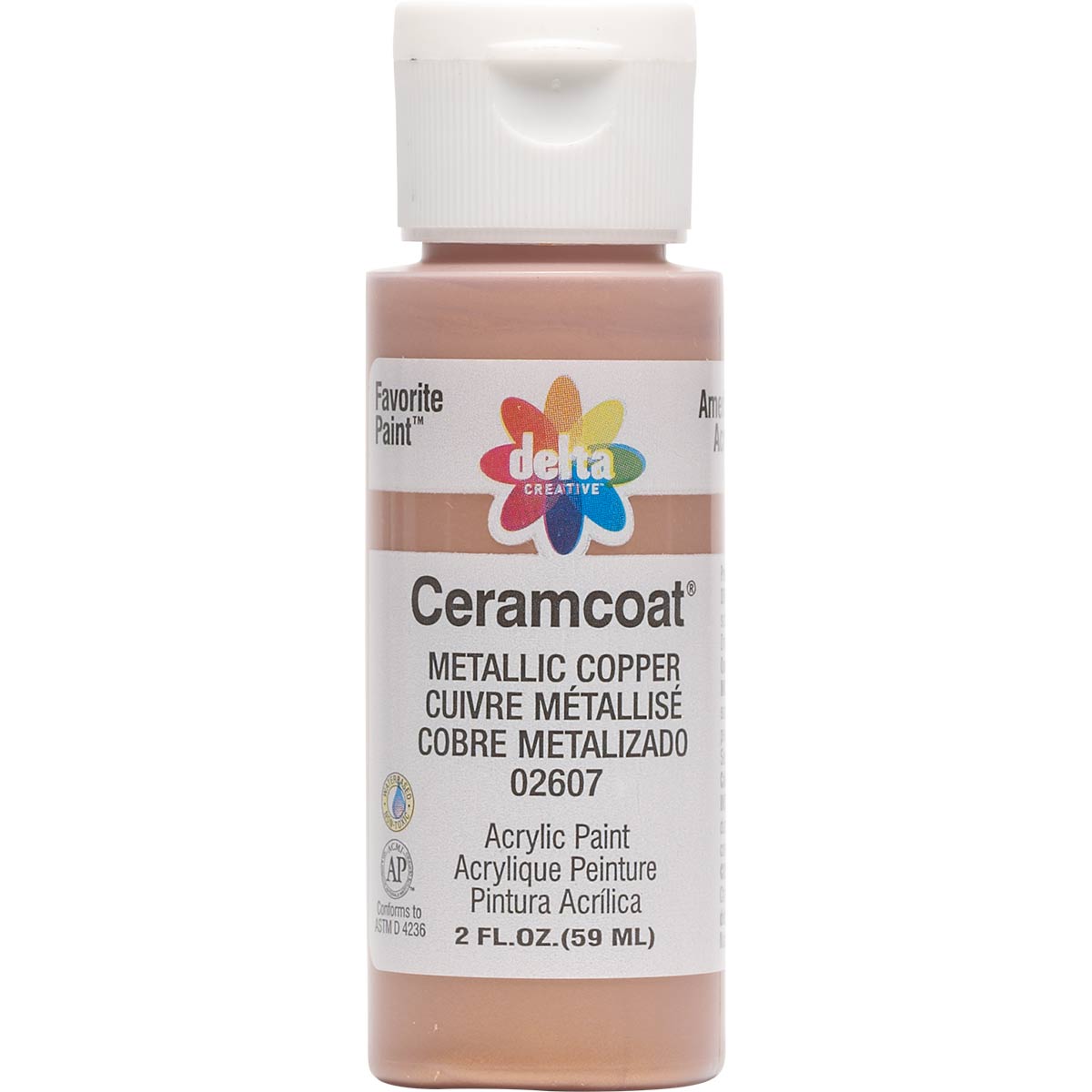 Delta Ceramcoat ® Acrylic Paint - Metallic Copper, 2 oz. - 026070202W