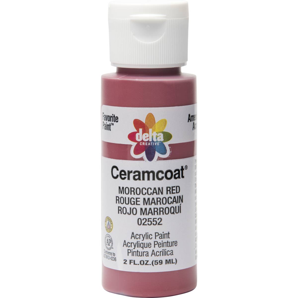 Delta Ceramcoat Acrylic Paint - Moroccan Red, 2 oz. - 025520202W
