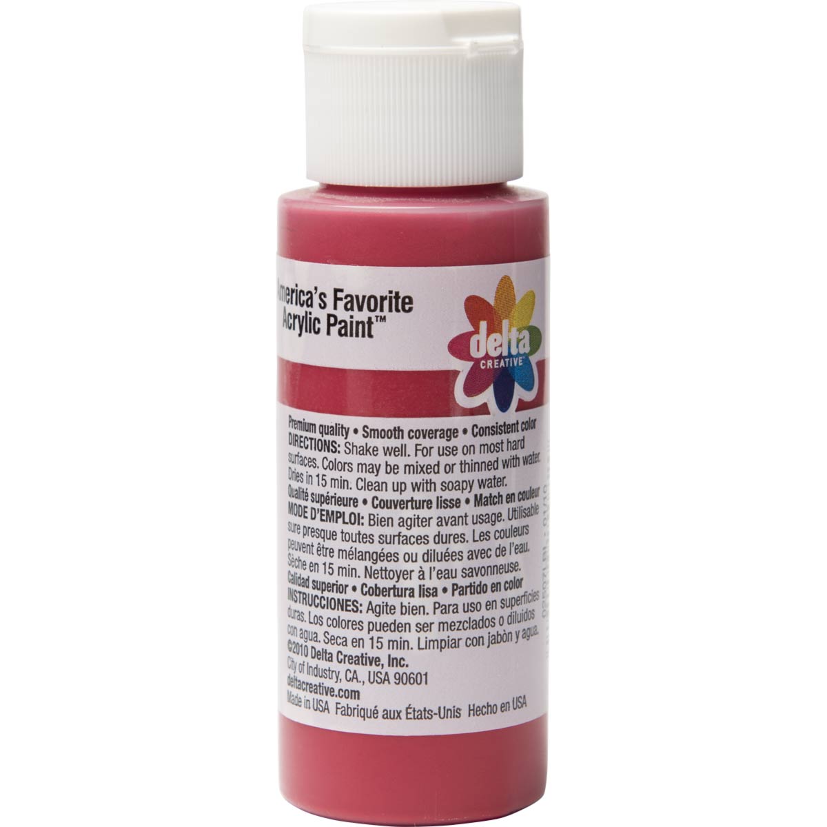 Delta Ceramcoat Acrylic Paint - Opaque Red, 2 oz. - 025070202W
