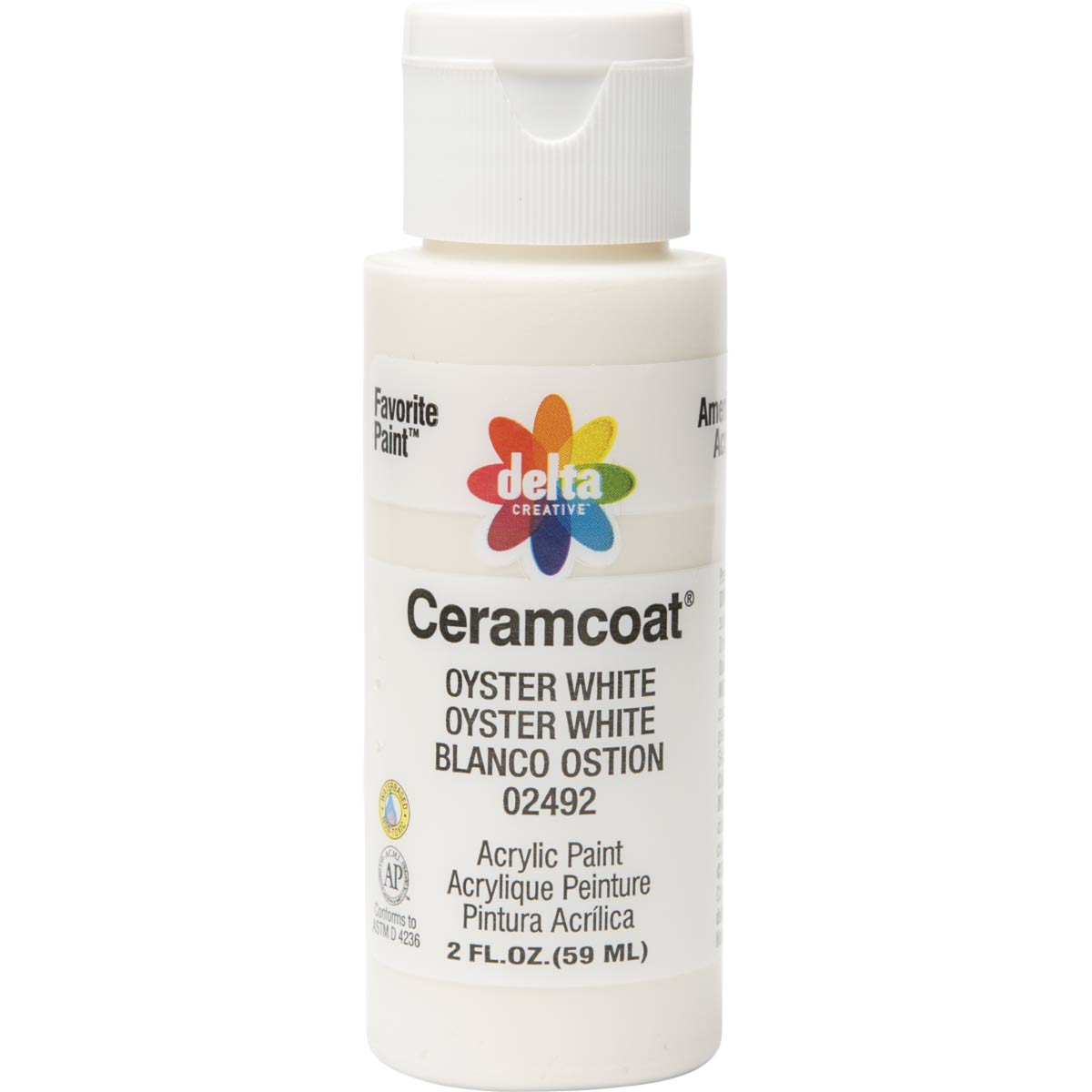 Delta Ceramcoat Acrylic Paint - Oyster White, 2 oz. - 024920202W